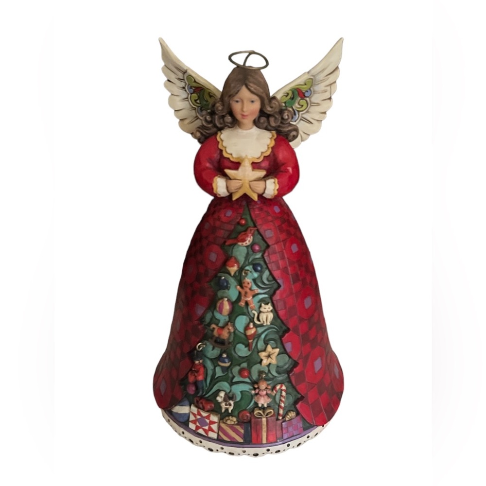 SIGNED Jim Shore “Christmas Spirit Shines Bright” Music Box 2008 Angel